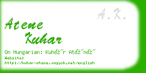 atene kuhar business card